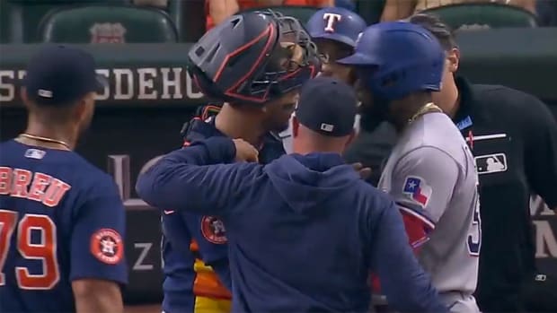 Benches Clear After Adolis Garcia Grand Slam As Rangers-Astros Rivalry Heats up